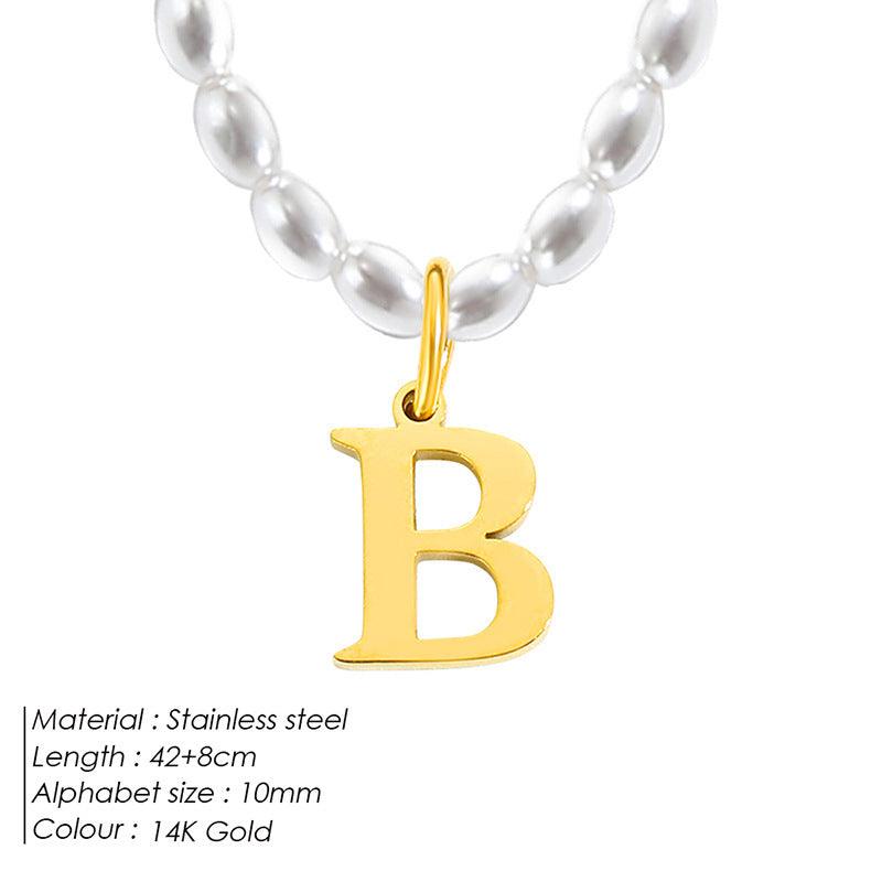 Elegant Alphabet Necklace | Daily Wear 2025 B 14K Gold