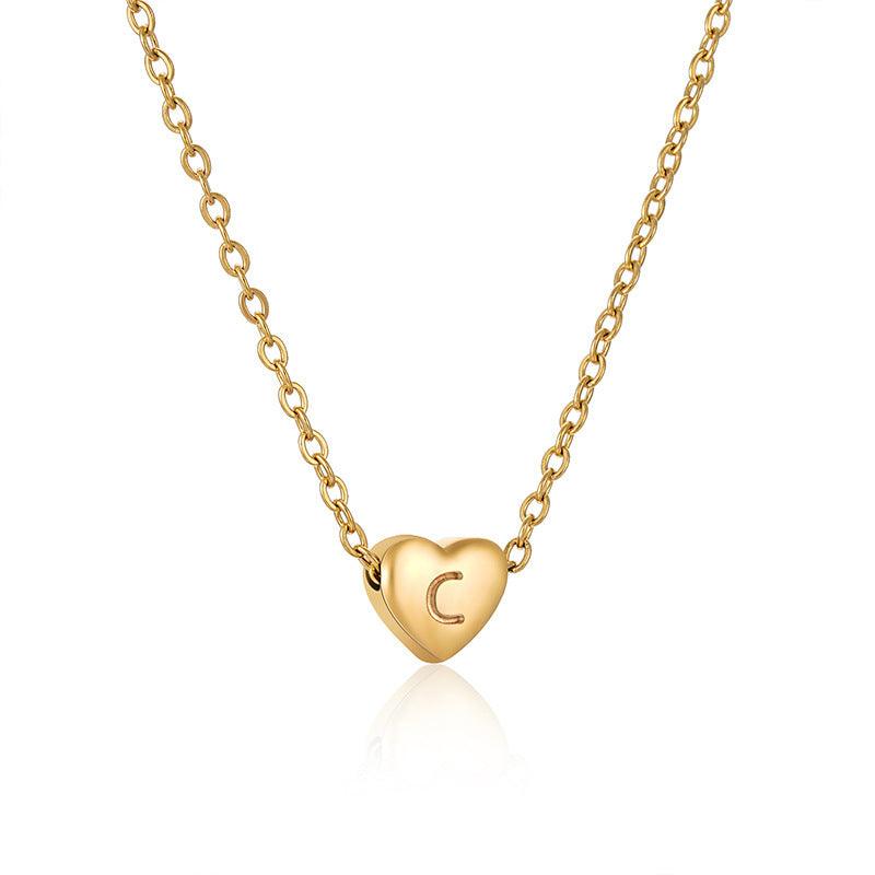 Heart-shaped Love Letter Clavicle Chain | Daily Wear Collection C