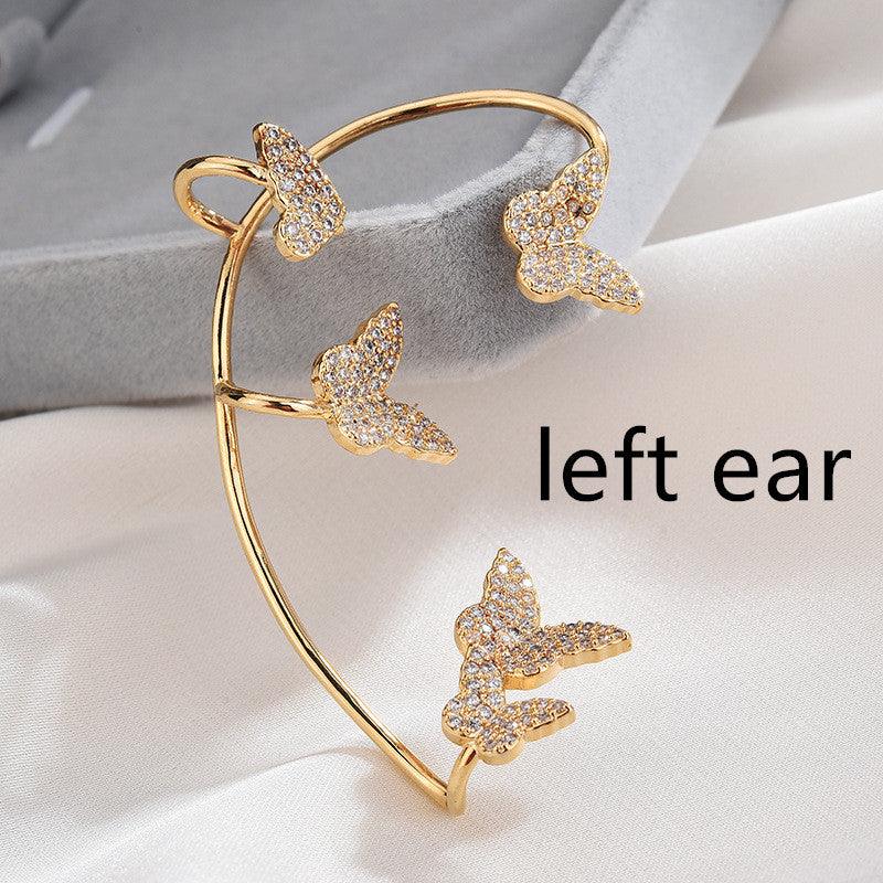 Sparkling Butterfly Ear Clips | Daily Wear