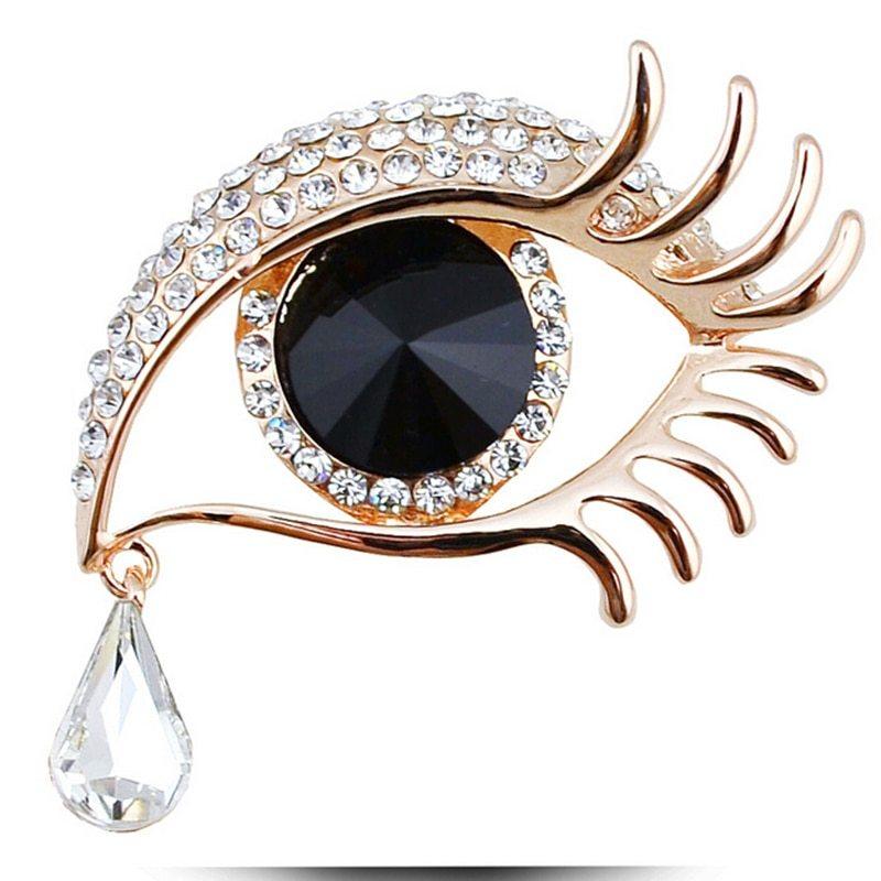 Diamond-encrusted Brooch | Fashion Accessory Gold+White