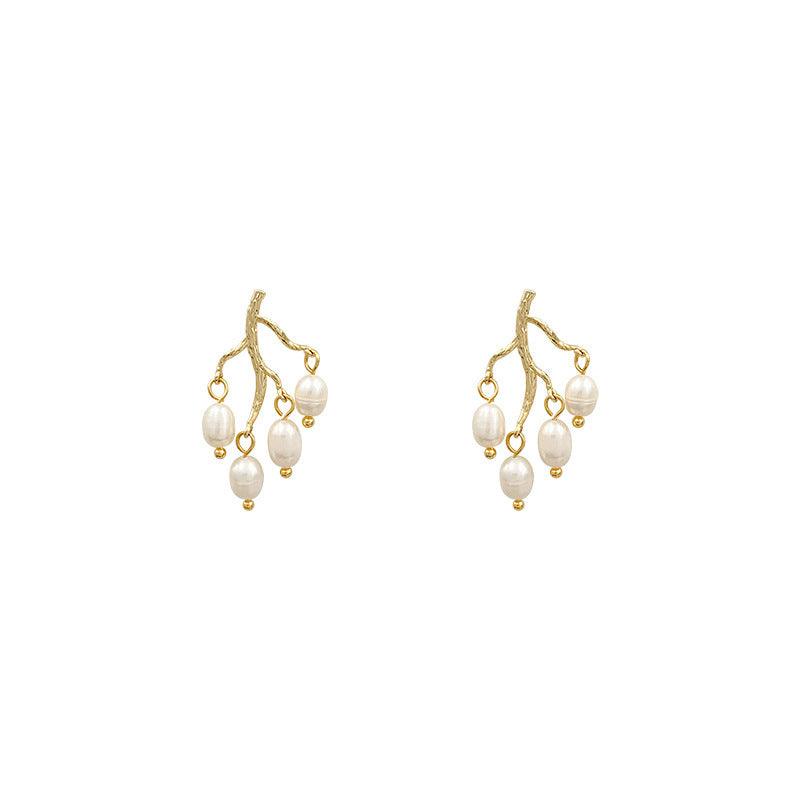 Pearl Branch Earrings | Daily Wear White