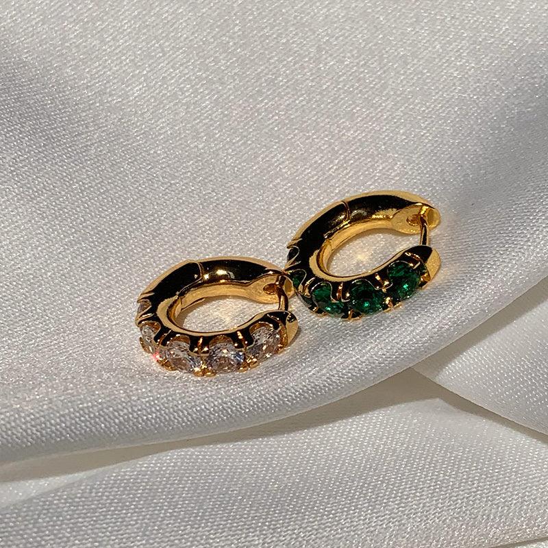 Gold Platted Stone Earrings | Daily Wear