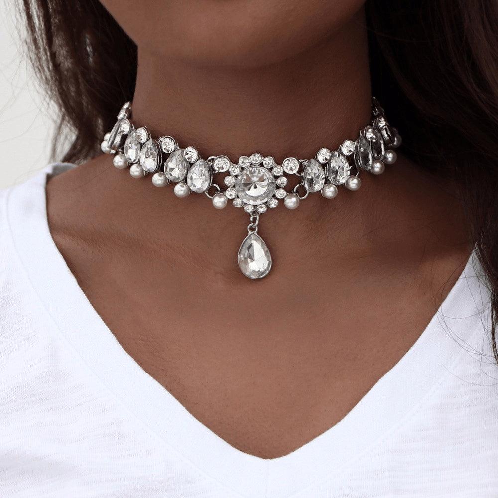 Ocean Goddess Crystal Choker Necklace | Fashion Collection