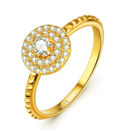 Sterling Silver Diamante Ring | Daily Wear Gold