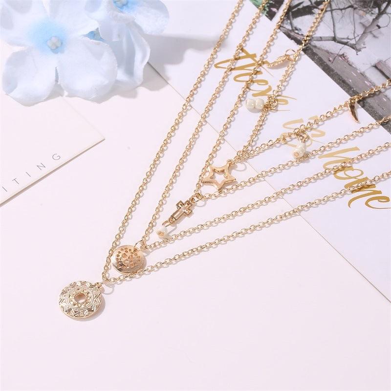 Hollow Five-pointed Star Pendant Necklace | Daily Wear
