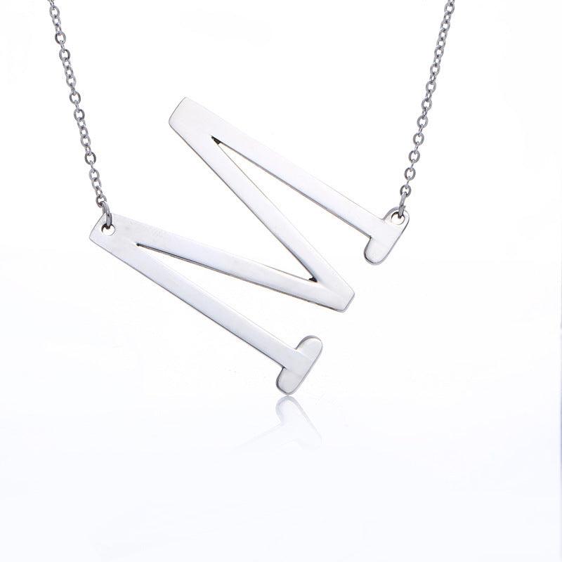 Initial Letter Pendant & Necklace | Gold Plated Silver M