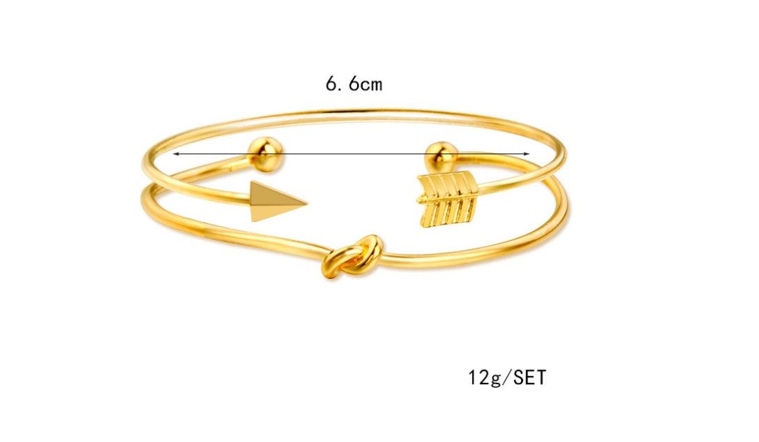 Crystal Daily Wear Bracelets Set | BoldlyBeautifuls Gold 3