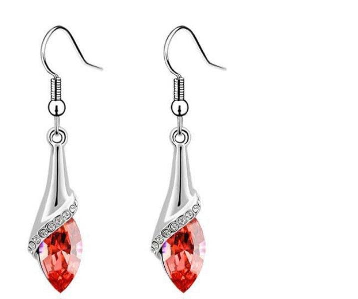 Angel Elf Earrings, Necklace, Bracelet Set Water Lotus Red