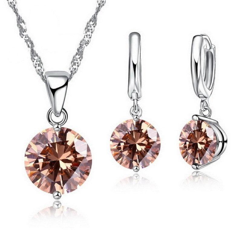 Austrian Crystal Necklace & Earrings Set - Daily Wear