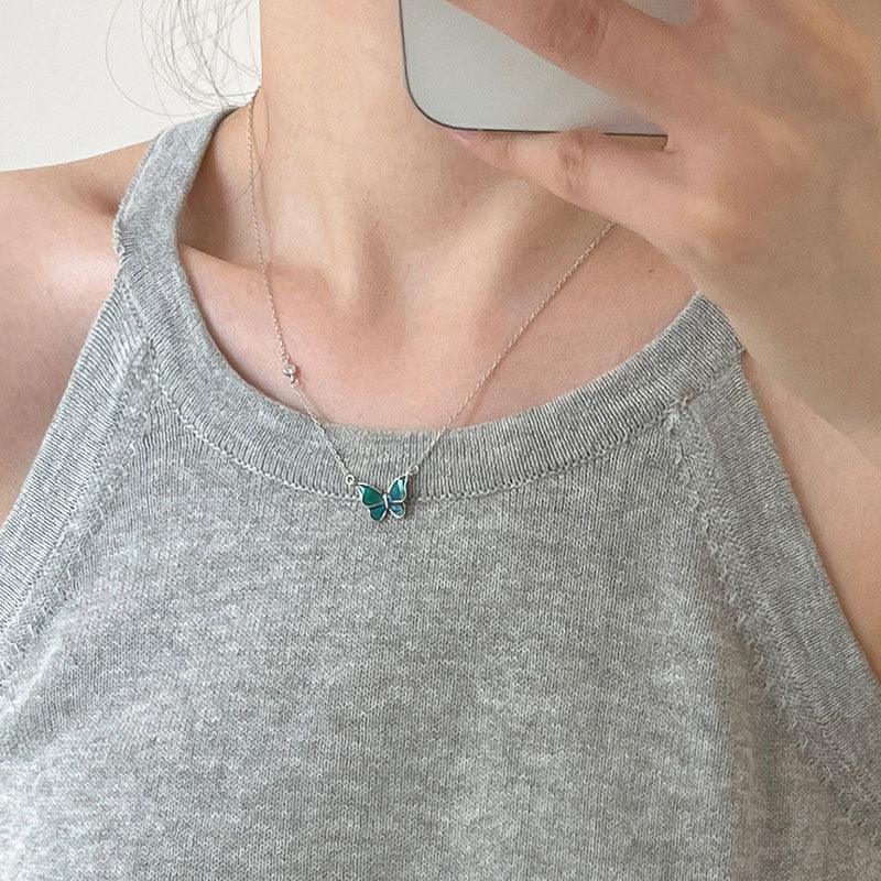 S925 Silver Butterfly Necklace | Daily Wear Jewelry
