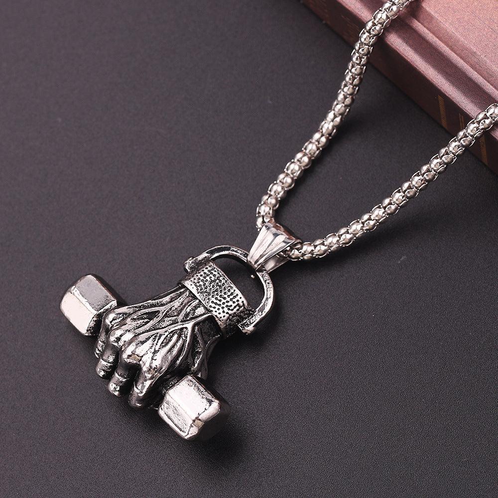 Gym Dumbbell Necklace | Fitness Jewelry