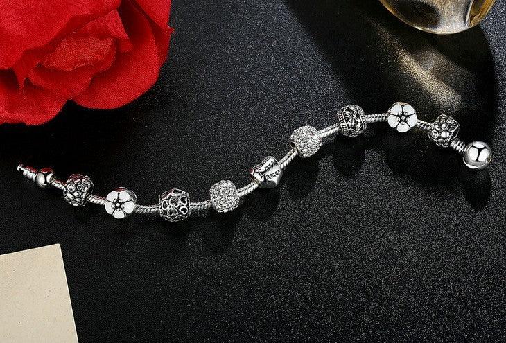Elegant Silver Charm Bracelet | Fashion Jewelry