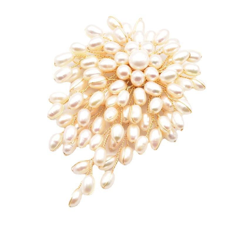Natural Hand-woven Retro Pearl Brooch | Party Collection