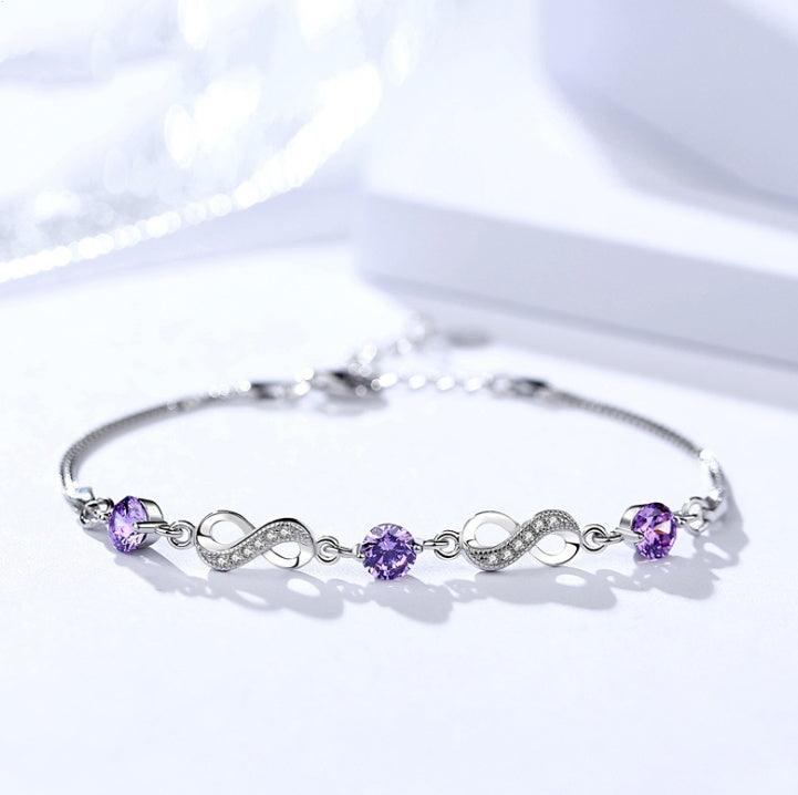 Diamond Crystal Bracelet in S925 Sterling Silver | Daily Wear Silver 925 Silver