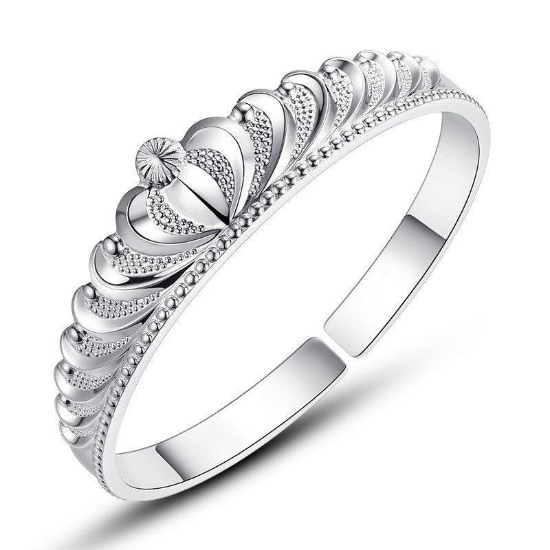 Elegant Crown Bracelet | Fashion Jewelry Silver