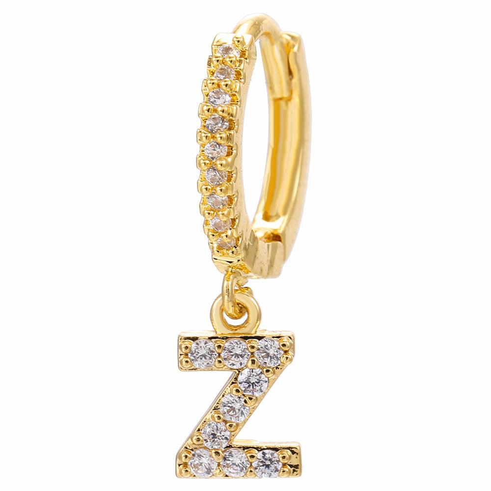 26 Letter Earrings | Daily Wear Golden Z