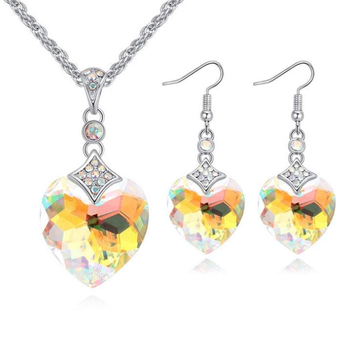Crystal Heart Jewelry Set | Daily Wear Crystal