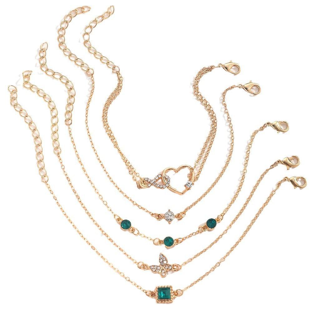 Bohemian Green Crystal Bracelet | Daily Wear
