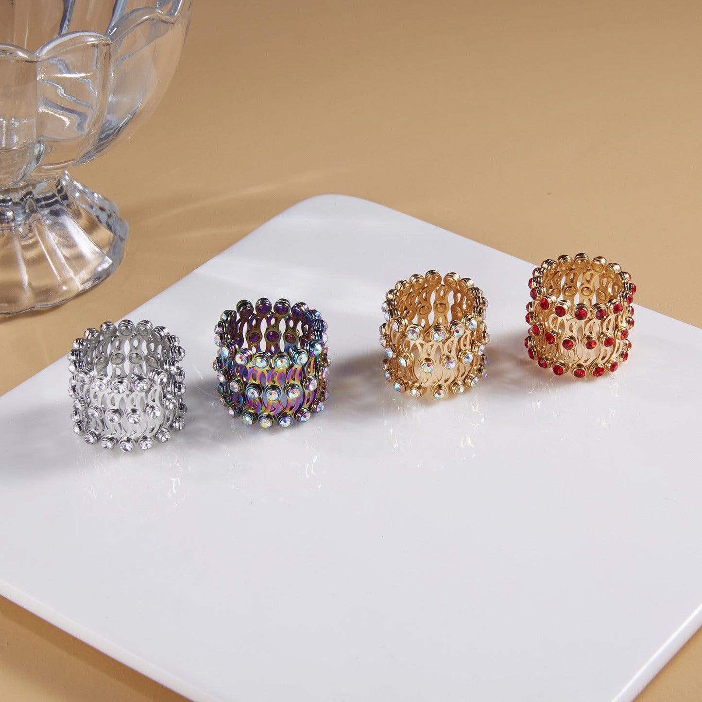 2 In 1 Folding Retractable Rhinestone Set
