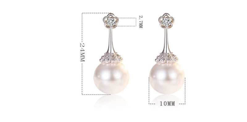 Elegant Pearl Earrings | Daily Wear Sliver