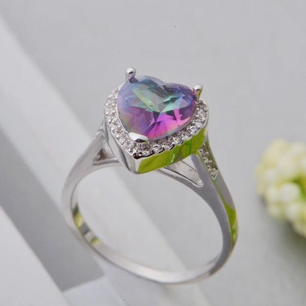 Gold Plated Ring With Austria Crystal Gemstone