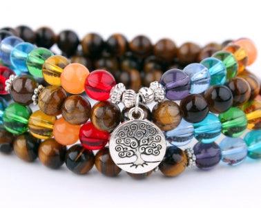 Lotus Life Tree Bracelet - Fashion Wear Tiger eye stone 40