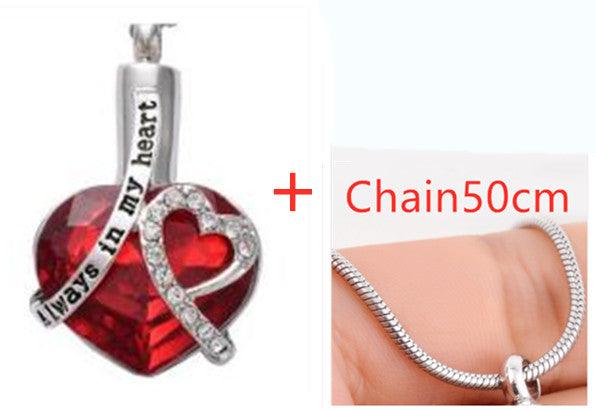Elegant Perfume Bottle Pendant Necklace Red with 50cm chain