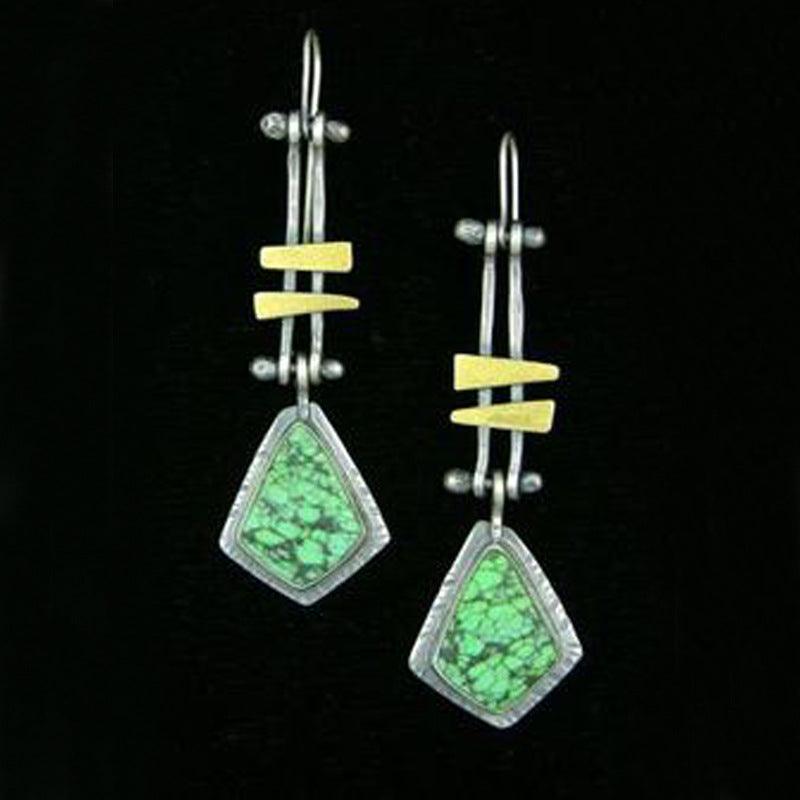 Women's Long Earrings with Turquoise High-End Design