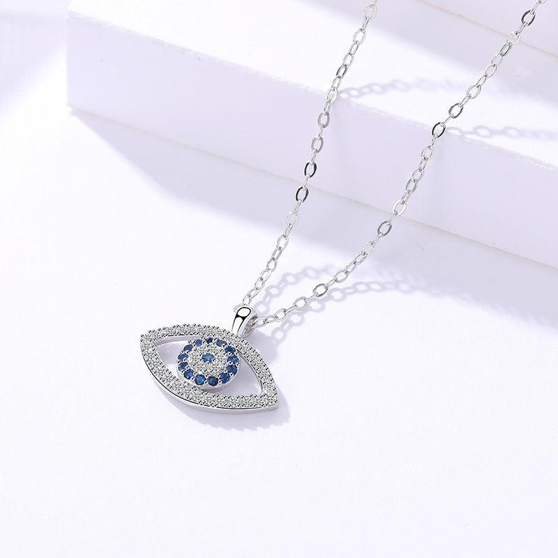 Atmospheric Eye Necklace In S925 Sterling Silver | Daily Wear