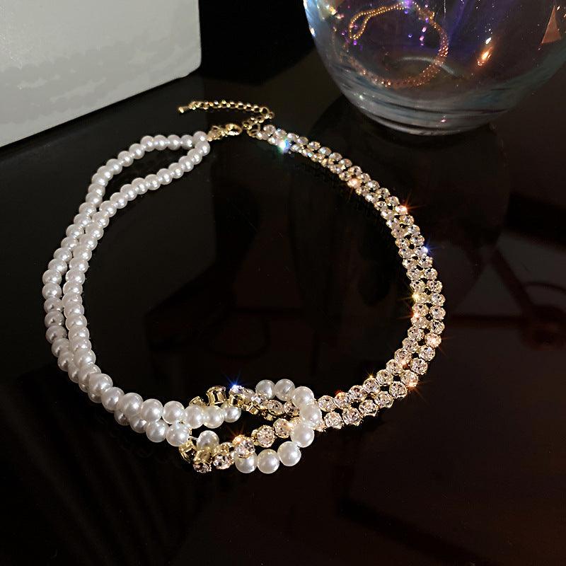 Pearl Crystal Choker Necklaces | Party Collection