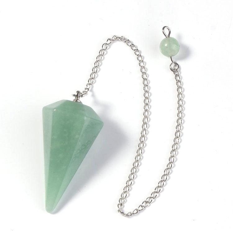 Crystal Hexagonal Cone Pendant Necklace E