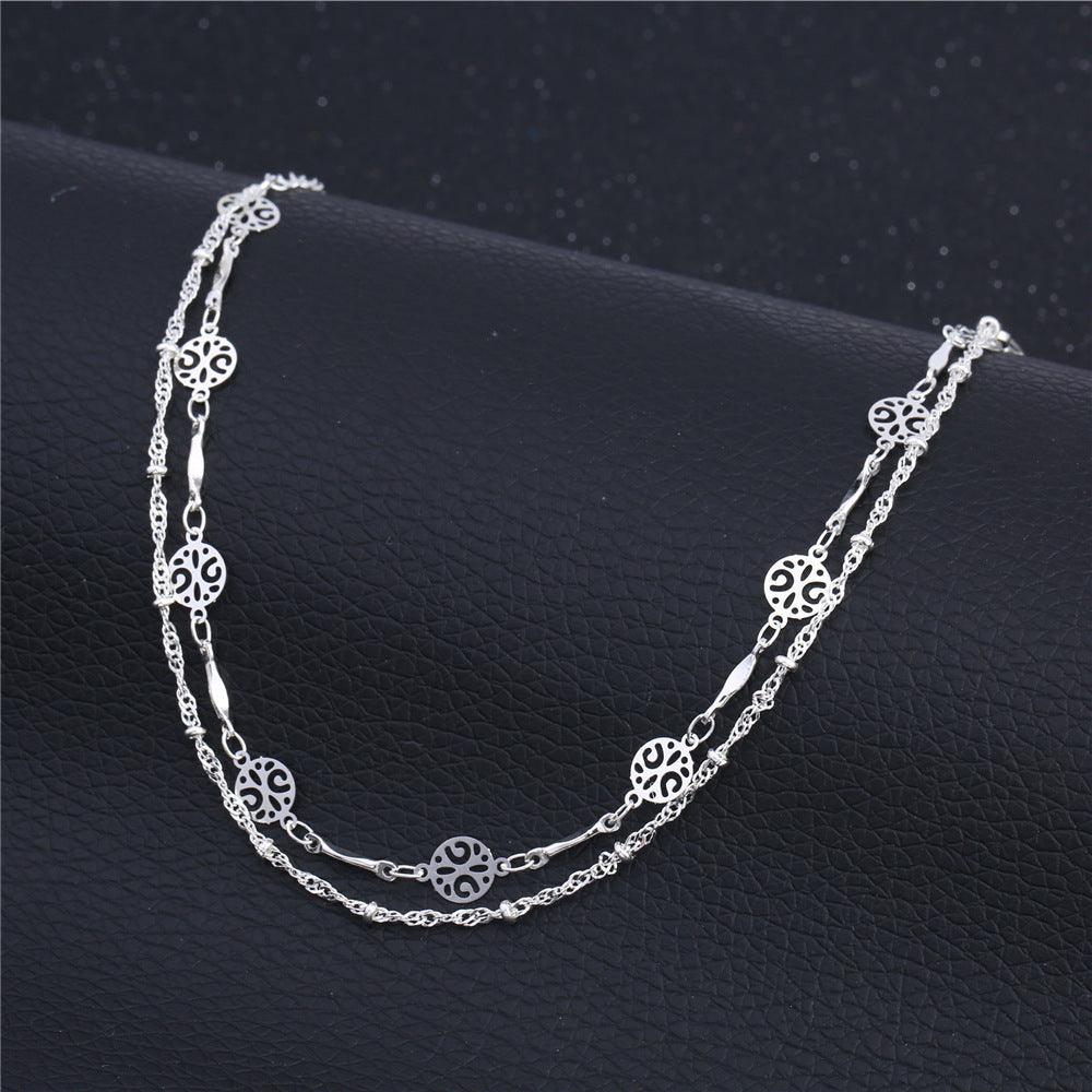 Hollow Anklet Clip Bead Silver Anklets | Summer Collection
