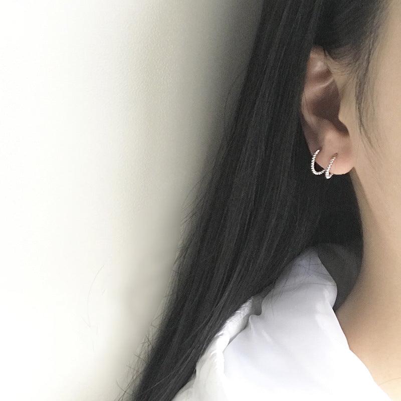 Elegant Plain Silver Earrings - Daily Wear