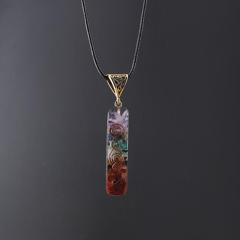 Gravel Seven Chakra Spirit Pendant Necklace