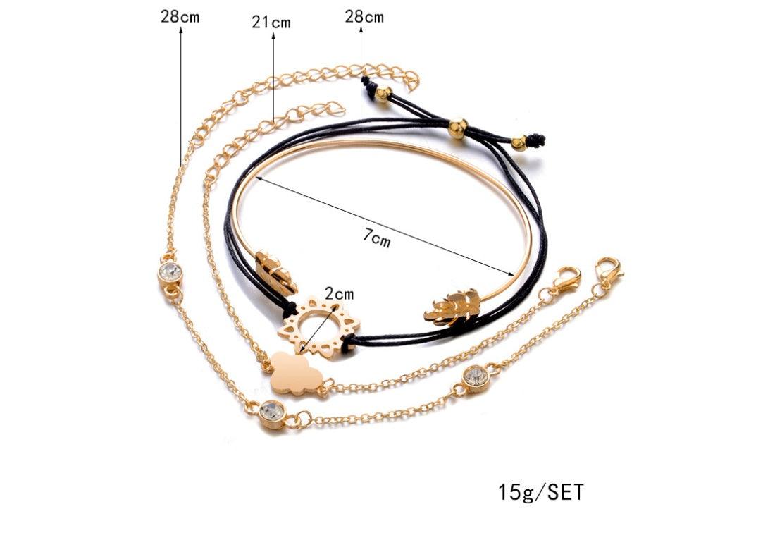 Crystal Daily Wear Bracelets Set | BoldlyBeautifuls Gold 5