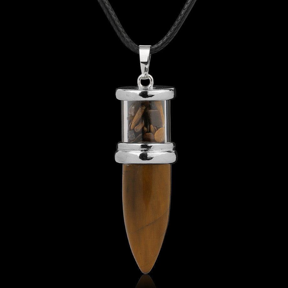 Elegant Crystal Pendant Necklace | Fashion Wear Tiger Eye