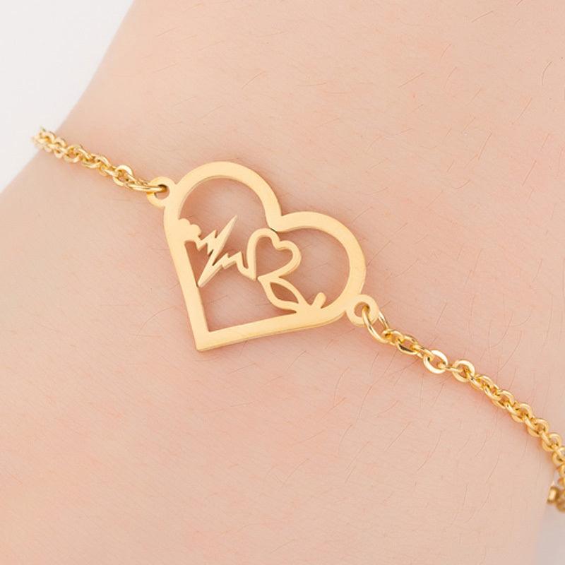 Golden Charms Bracelet For Woring Women Love