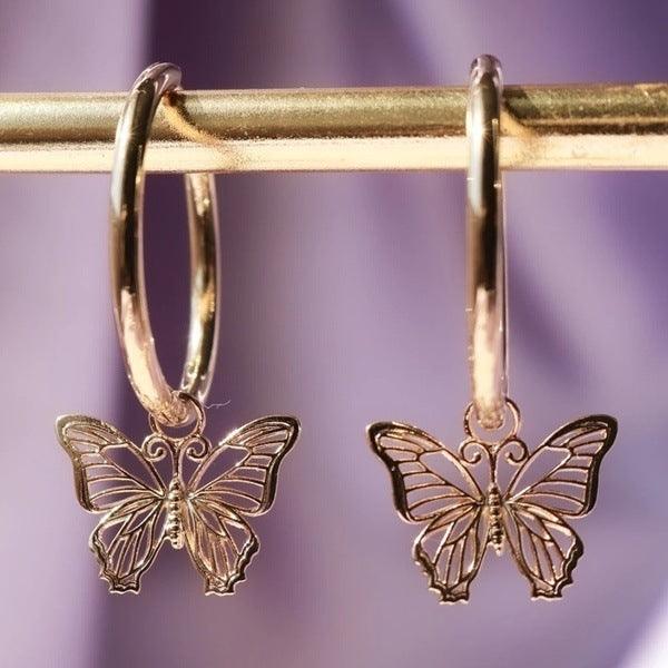 Exquisite Butterfly Earrings | Daily Wear Golden