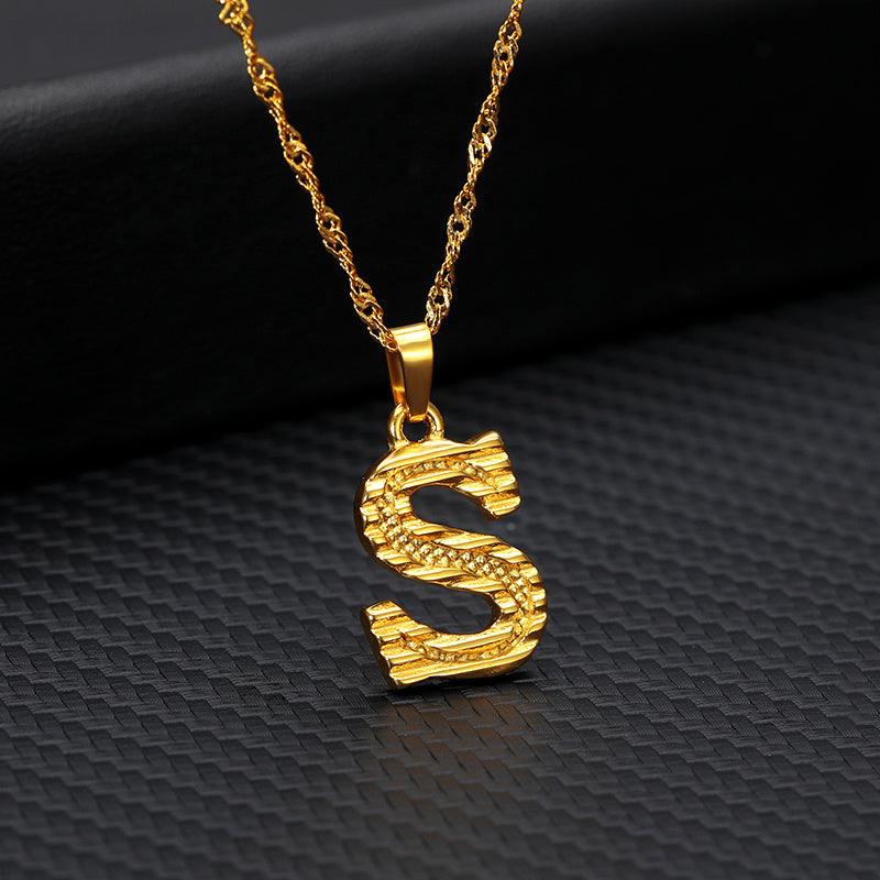 26 Letters Gold-Plated Pendant Necklace | Casual Collection S
