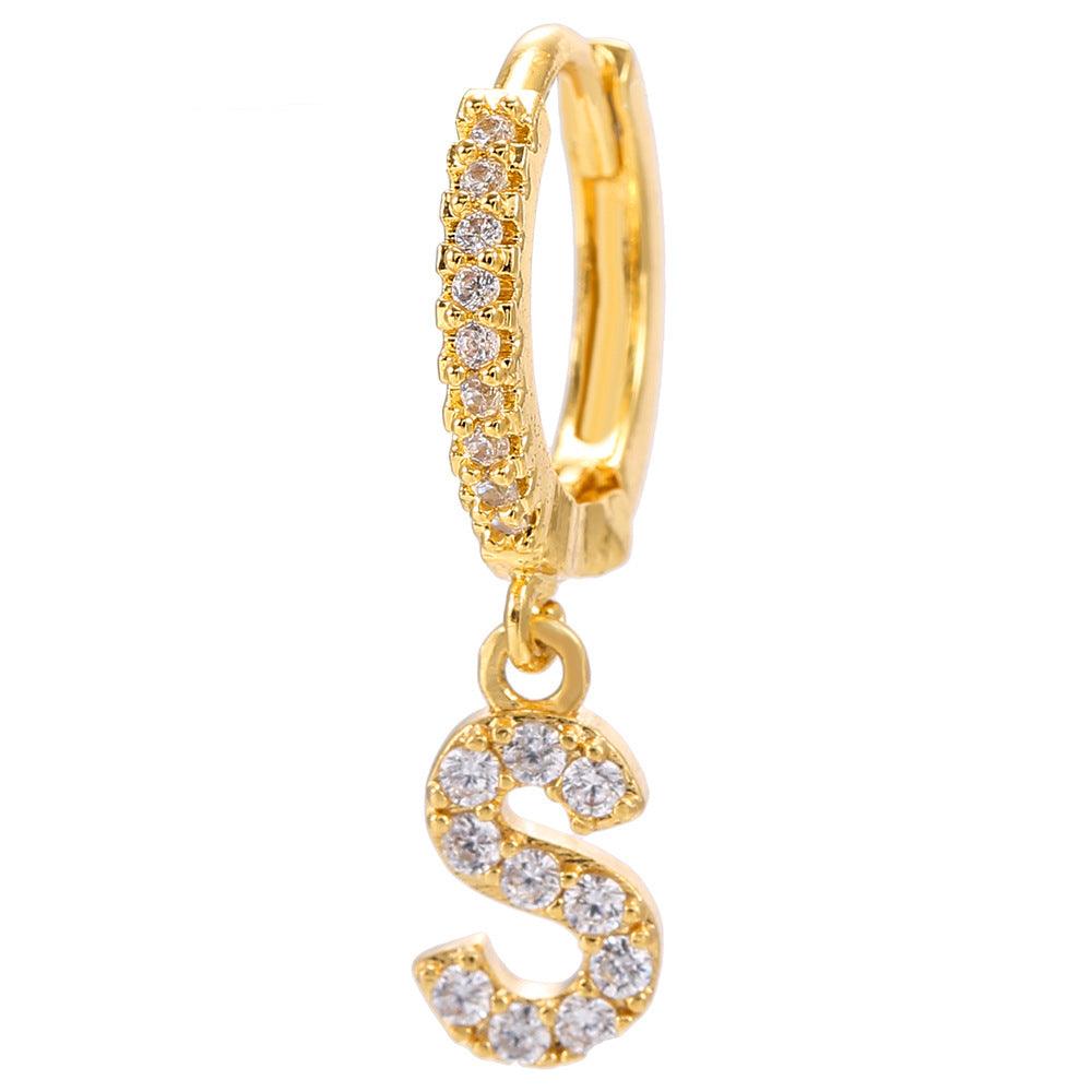 26 Letter Earrings | Daily Wear Golden S