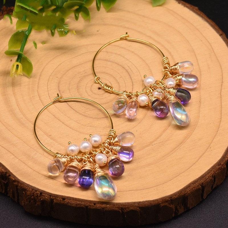 Pearl Czech Crystal Earrings | Daily Wear