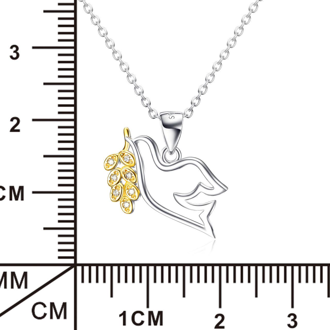 Peace Dove Pendant Gold Plated Necklace