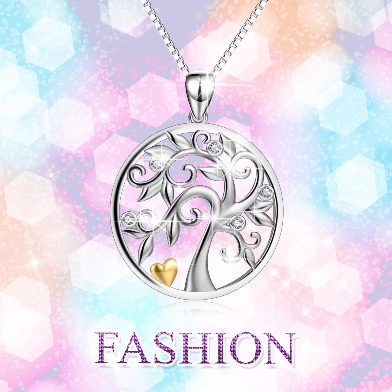 Life Tree Pendant Necklace in 925 Sterling Silver