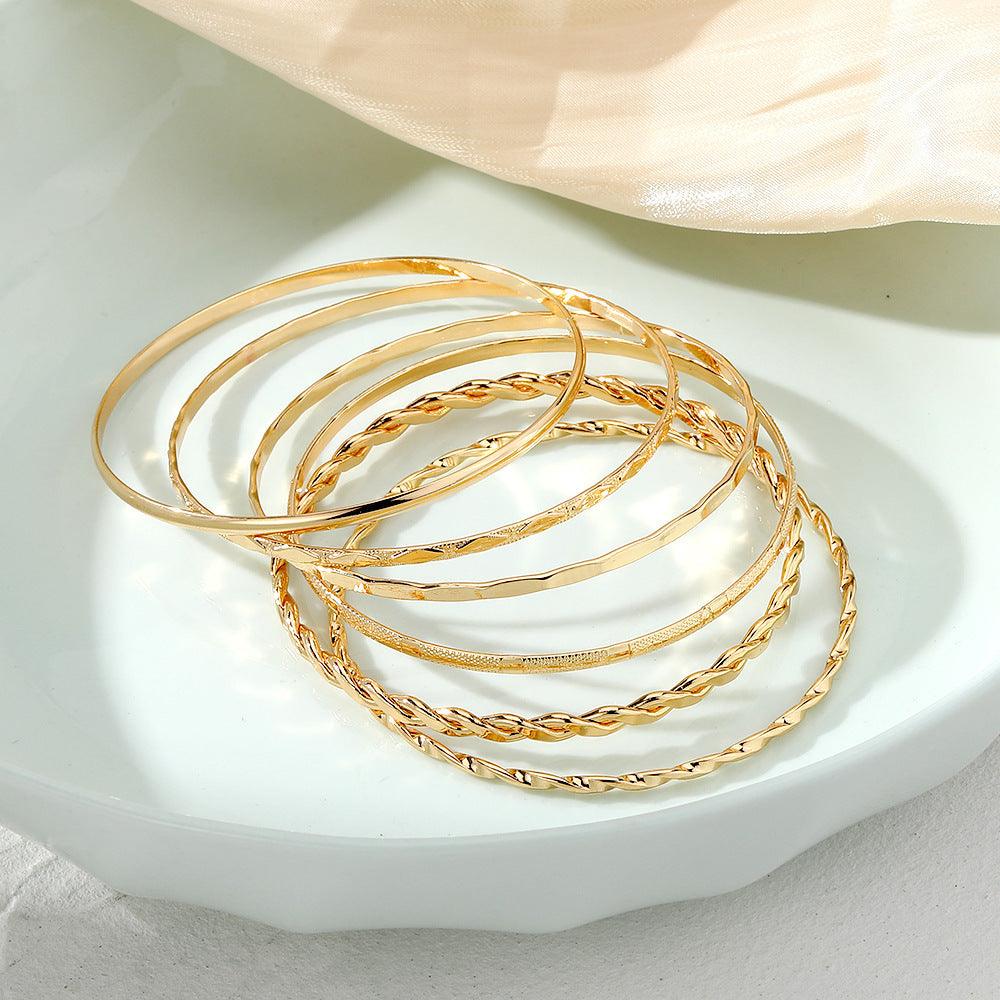 Bohemian Metal Geometric Bracelet Set | Fashion Collection