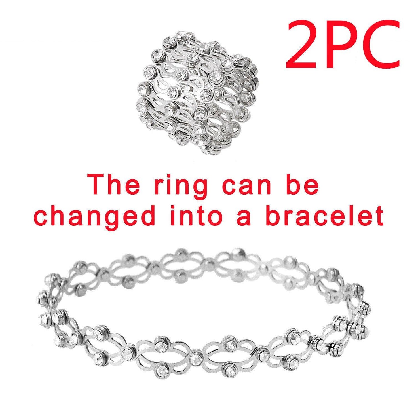 2 In 1 Folding Retractable Rhinestone Set