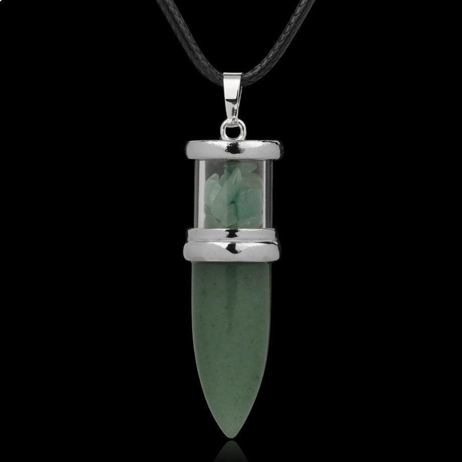 Elegant Crystal Pendant Necklace | Fashion Wear Green