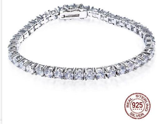 Tennis Chain Bracelet in S925 Sterling Silver | Daily Wear