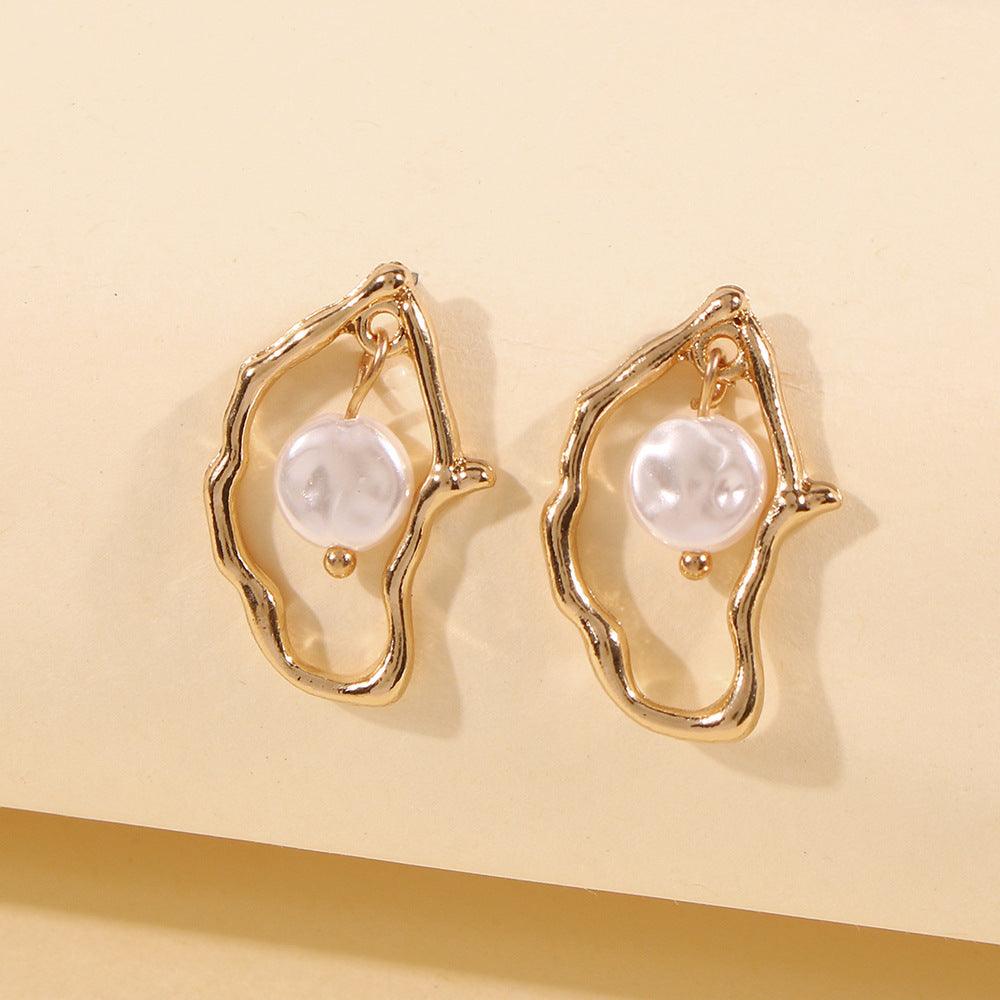 Irregular Pearl Earrings | Party Wear