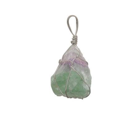 Irregular Crystal Rough - BoldlyBeautifuls Beach Jewelry Fluorite (Silver) Demi-fine Jewelry