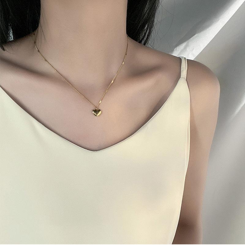 Vintage Simple Love Heart Pendant Necklace | Fashion Jewelry